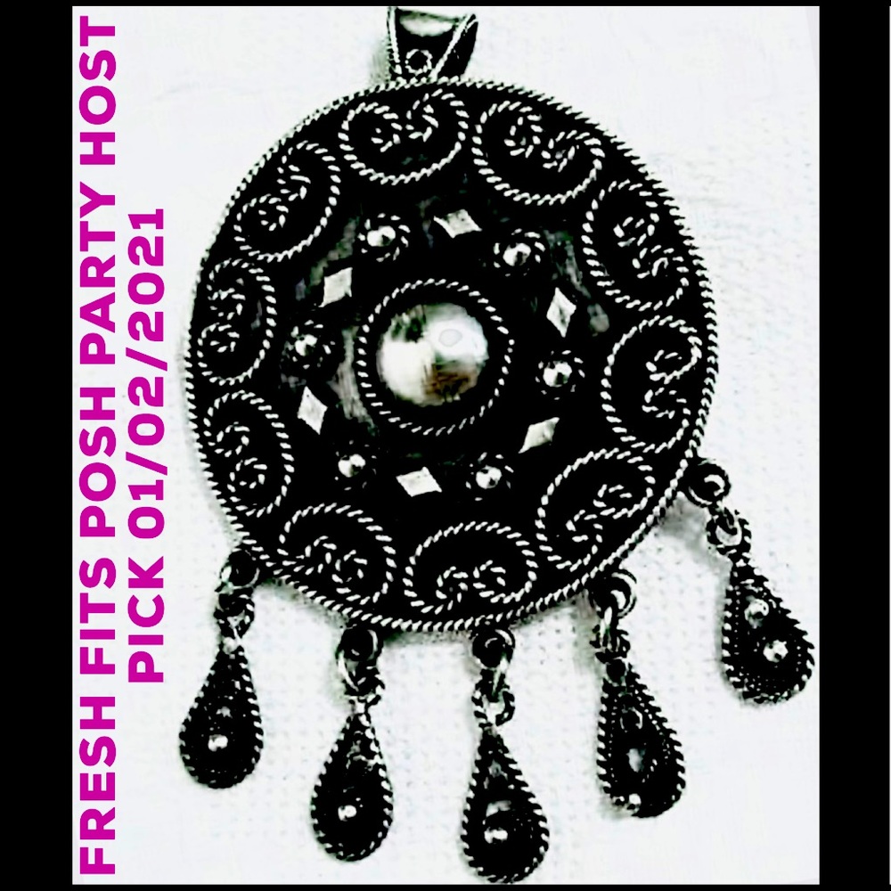 HP💕Vtg Large Israel Stanetzky Sterling Pendant